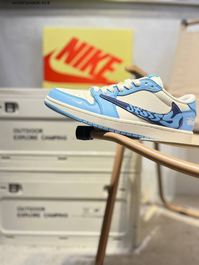 Company-grade first-layer Pistusi x Jordan Air Jordan 1 Low Aj1 low-top series b