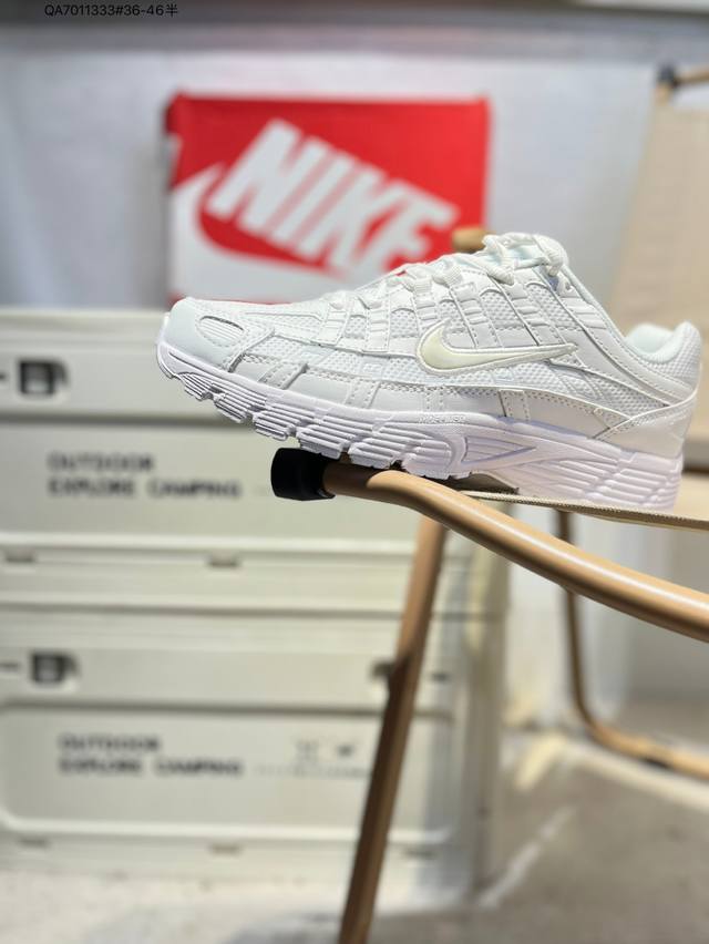 Nike P-6000 Laser Blue Retro Tech Personalized Sports Daddy Shoes. This shoe fea