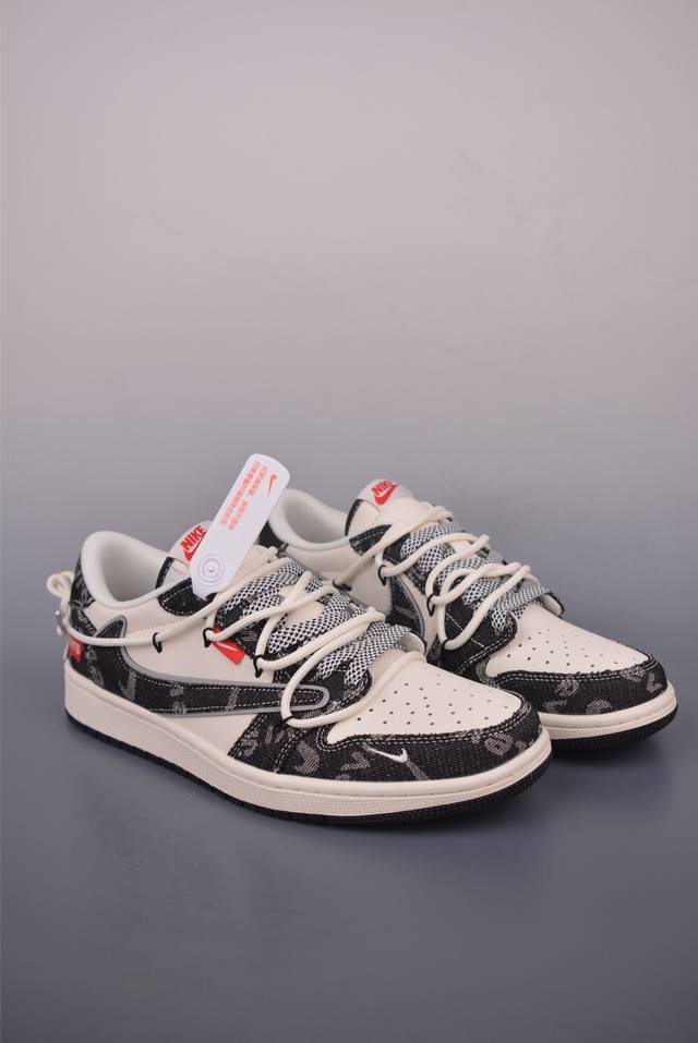 Fragment X Travis Scott X Lv Deconstructed Strap Air Jordan 1 Low Three-Party Co