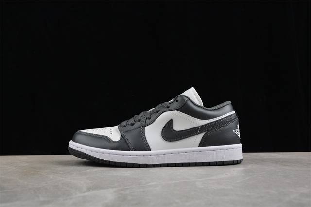 CJ version of the pure original Air Jordan 1 Low Aj1 Qiao 1 white and gray color