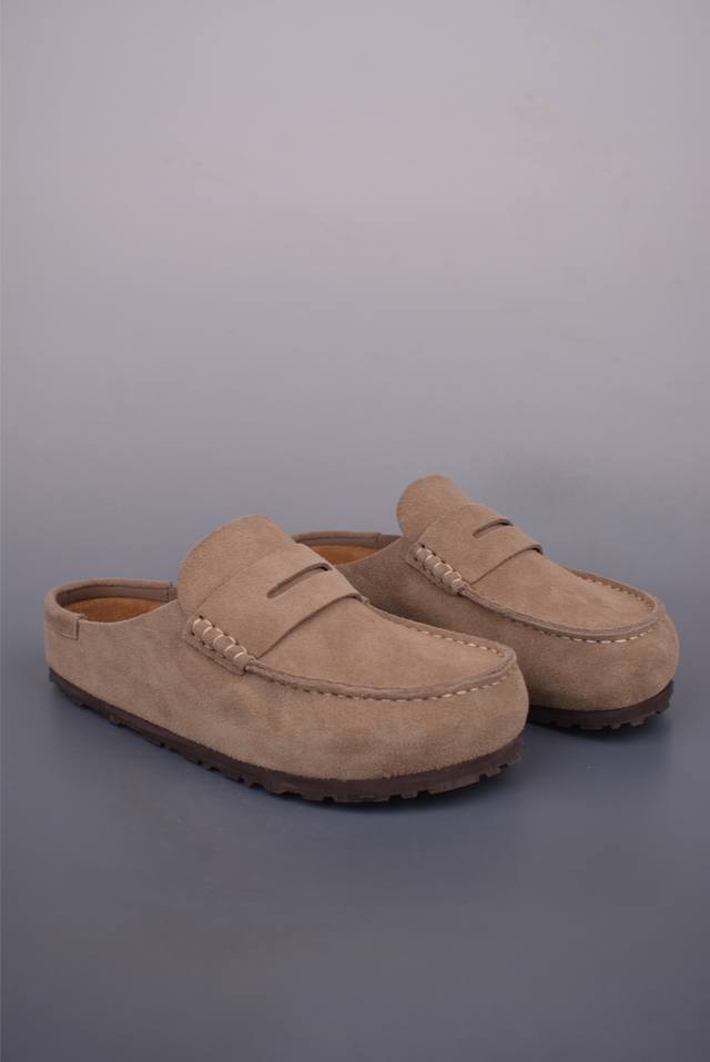 Birkenstock Naples Wrapped Mule series. This retro cork-soled loafer features a