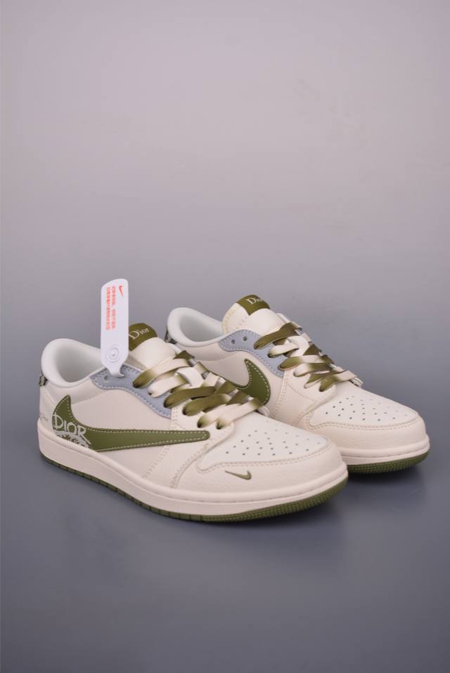 Fragment x Travis Scott x Diorair Jordan 1 Low three-way collaboration. The new