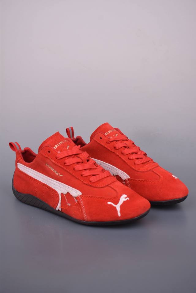 Paris collaboration: The Open Product x Puma Speedcat low-top lifestyle shoes. O