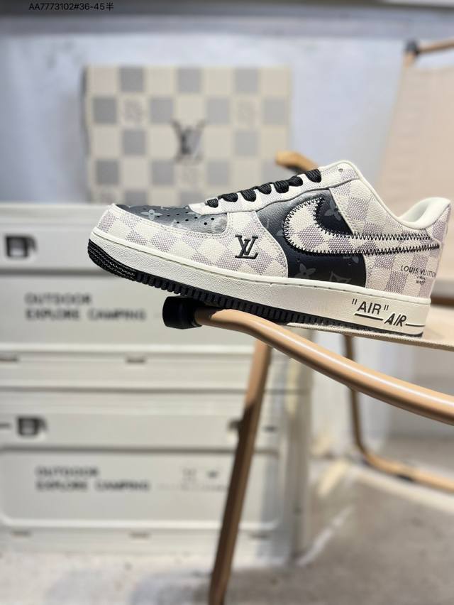 Lv X Nk Air Force 1'07 Low Air Force One low-top casual sneakers Custom leather