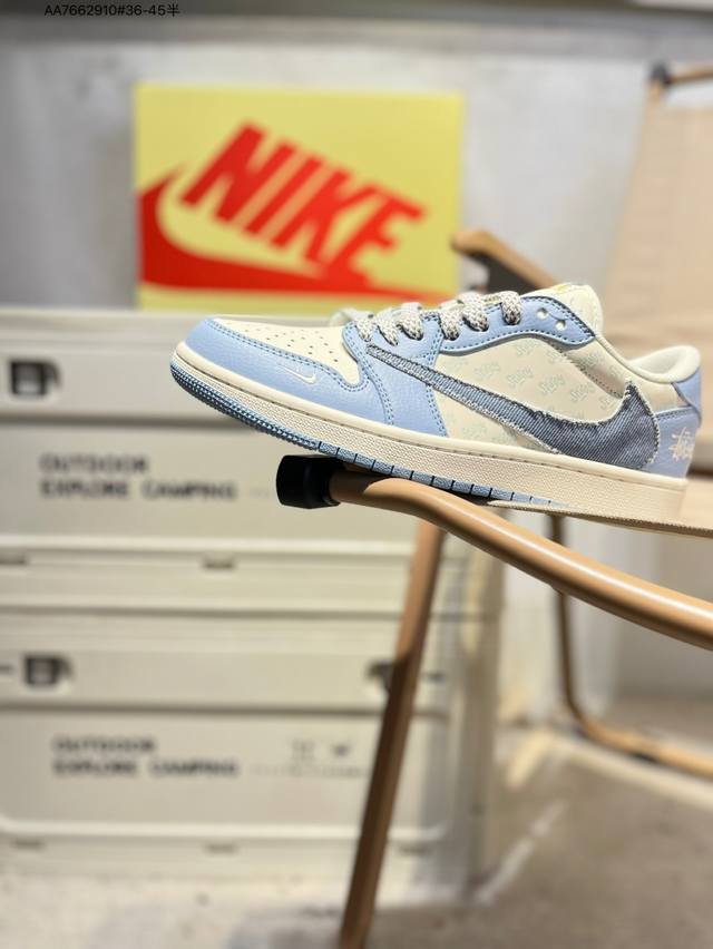 Company-grade first-layer Pistusi x Jordan Air Jordan 1 Low Aj1 low-top series b