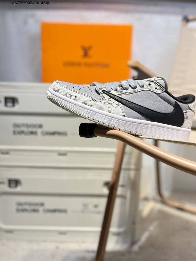 company-grade top-grain leather Jordan Air Jordan 1 Low Aj1 low-top series baske