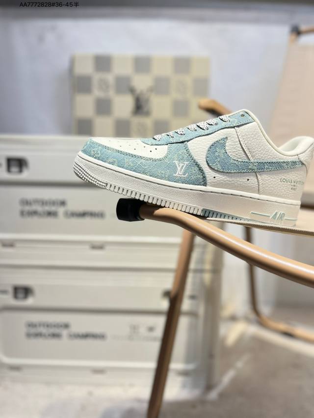 Lv X Nk Air Force 1'07 Low Air Force One low-top casual sneakers Custom leather