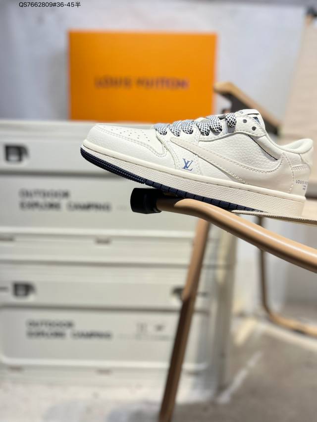 company-grade top-grain leather Lv X Jordan Air Jordan 1 Low Aj1 low-top series