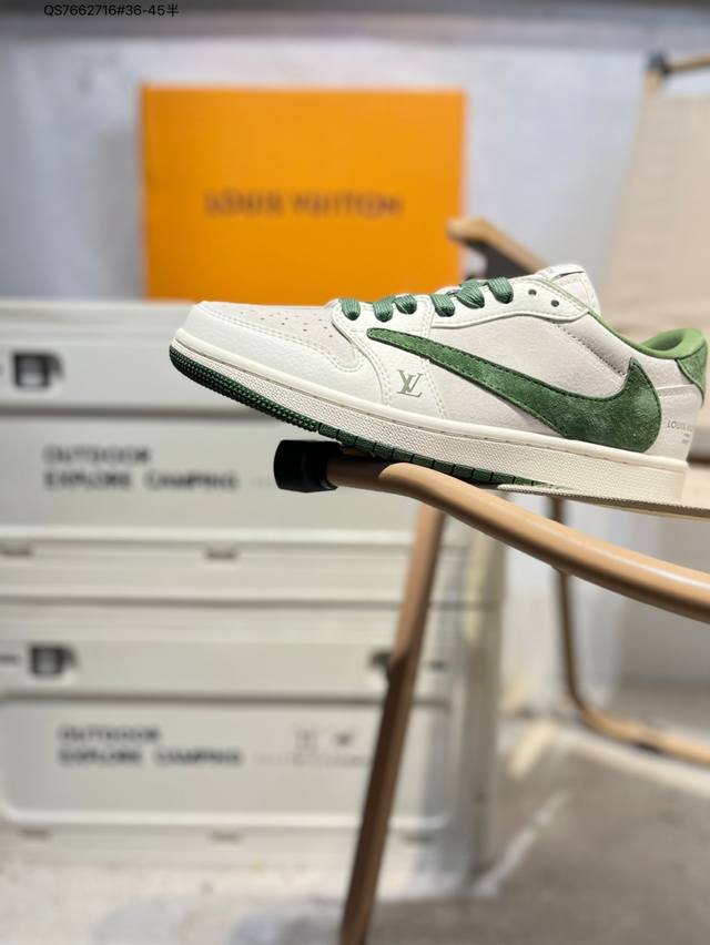 company-grade top-grain leather Lv X Jordan Air Jordan 1 Low Aj1 low-top series