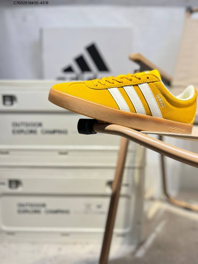 Adidas Neo Vl Court 2.0 All-match Suede Leather Non-slip Wear-resistant Lightwei
