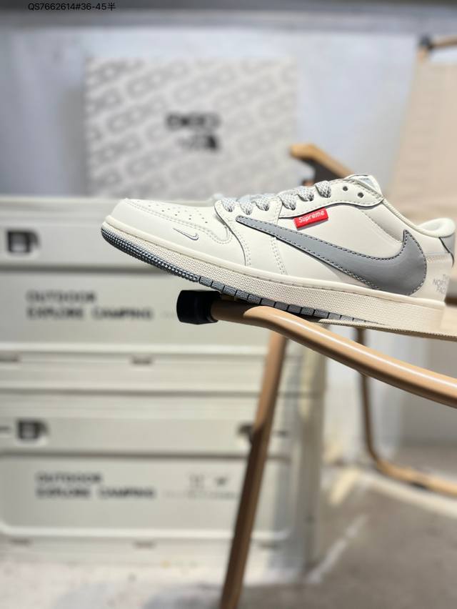 Corporate-grade top-grain leather North Face x Jordan Air Jordan 1 Low Aj1 low-t