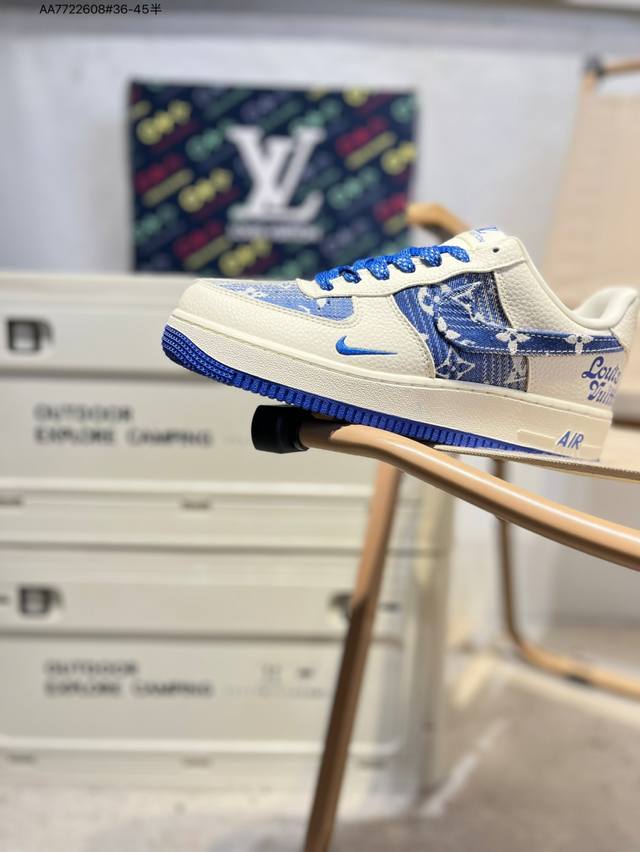 Lv X Nk Air Force 1'07 Low Air Force One low-top casual sneakers custom leather