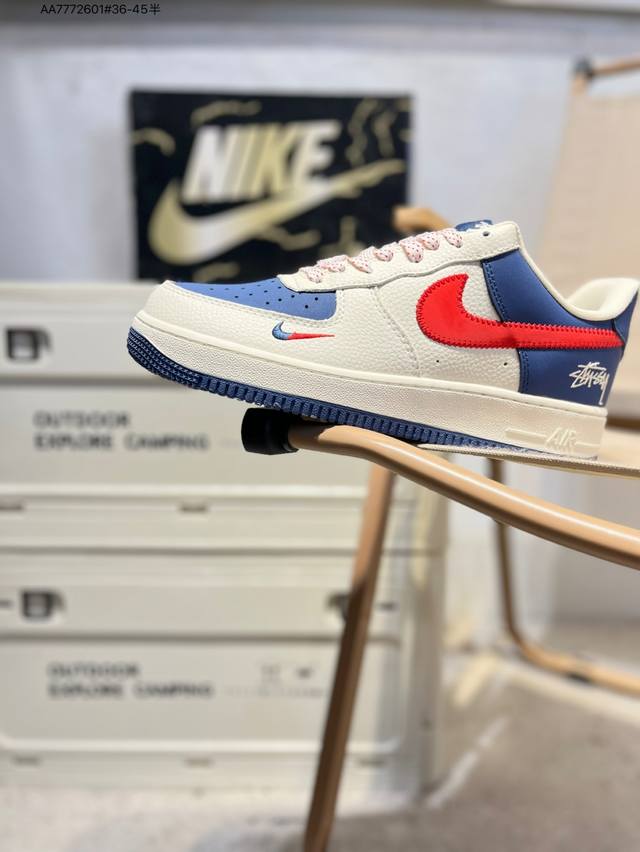 Stussy X Nk Air Force 1'07 Low Air Force One Low-top Casual Sneakers Customized