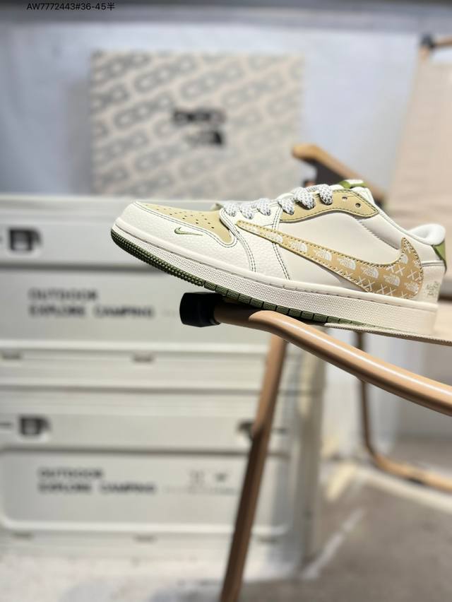 company-grade top-grain leather Lv X Jordan Air Jordan 1 Low Aj1 low-top series