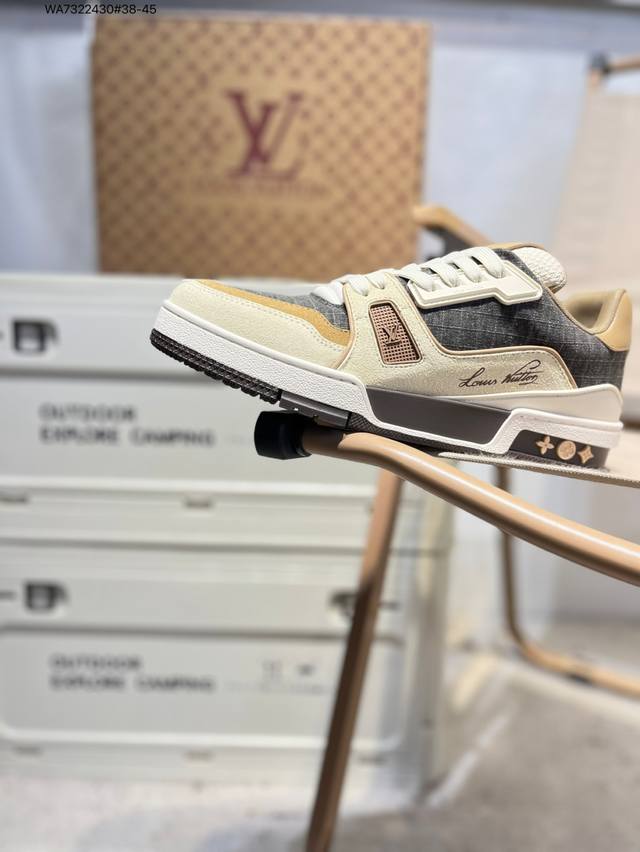 Guangdong factory Louis Vuitton LV Louis Vuitton new LV Trainer sneakers with t
