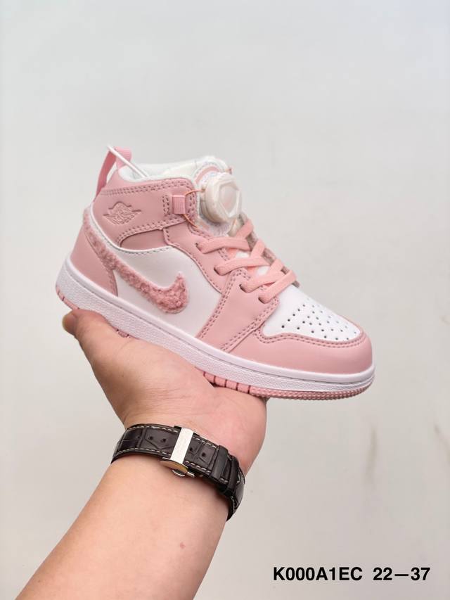 Jordan children's shoes high top Aj-Babyair Jordan 1 High Black Toe Aj1 Baby eve