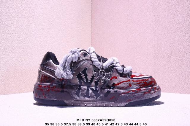 Company-level Mlb Ny printed internet celebrity dad shoes graffiti prank increas