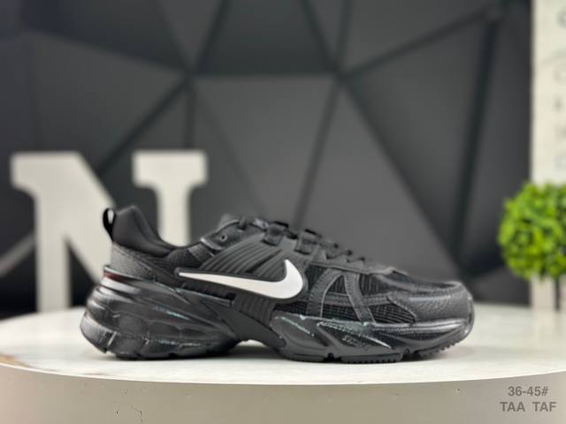 Nike V2K Run running shoes, retro style mesh breathable sports shoes in gray and