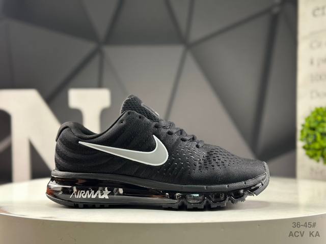 Nike Air Max 2017 White Pure Platinum Series Nike Low-top Versatile Jacquard Me