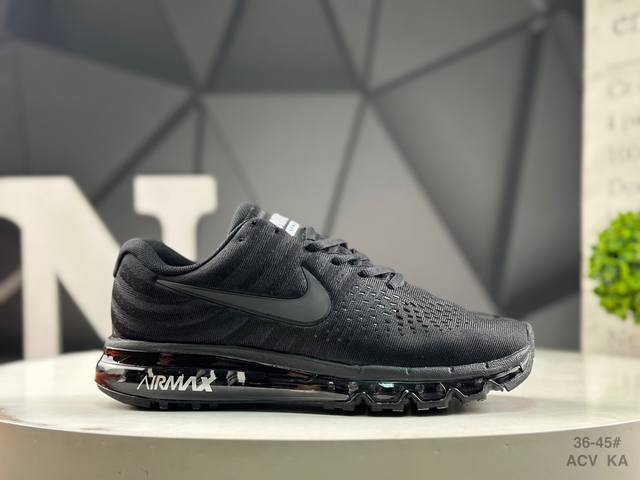Nike Air Max 2017 White Pure Platinum Series Nike Low-top Versatile Jacquard Me