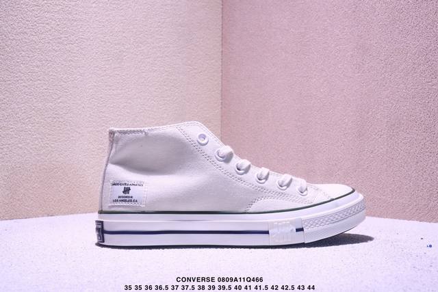 For the high-low, Undefeated has the classic mid-top shoe. Classic Converse onc