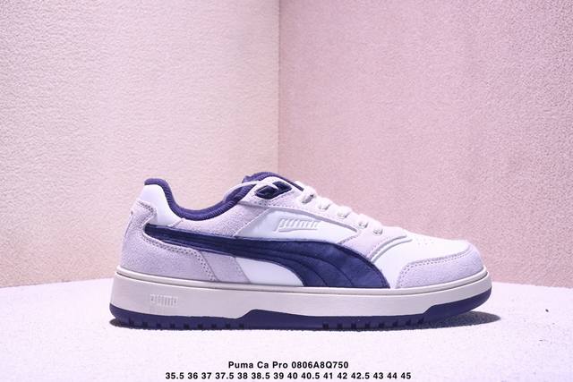 Puma Ca Pro Classic, a versatile white and gray Puma retro casual shoe for men a
