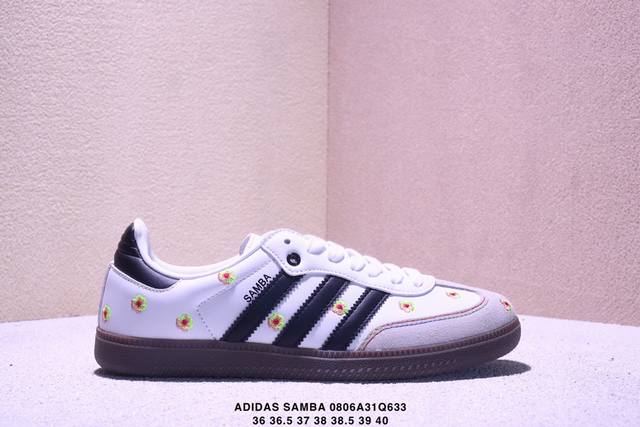 Adidas Originals Samba Og Shoes, a classic white sneaker, features a T-toe desi