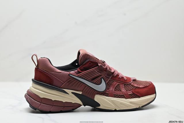 Corporate-level Nike V2K Run running shoes, retro style mesh breathable sports