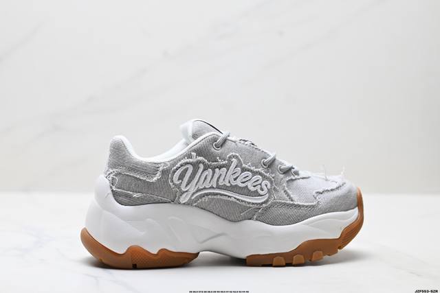 Company-level Mlb Bigball Chunky Vintage Cursive Trendy All-match Thick-soled He