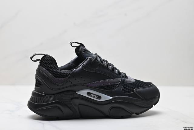 Genuine Dior B30 series mesh fabric thick sole lace-up casual low-top sports da