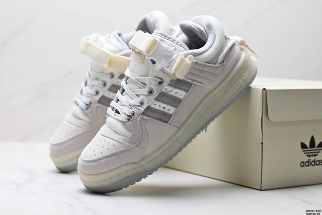 Authentic Bad Bunny x Adidas Forum low-top versatile trendy casual sports sneake
