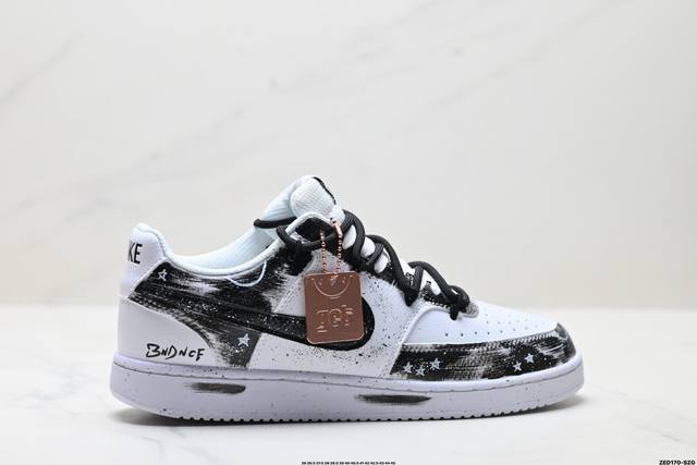 Corporate-level Nike Court Vision Lo 'Diy' custom low-top versatile breathable
