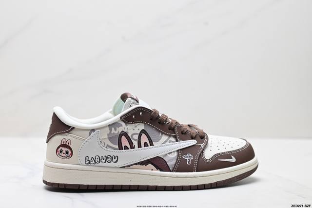 Corporate-level Nike Air Jordan 1 X Travis Scott Aj1 inverted hook Joe One inve