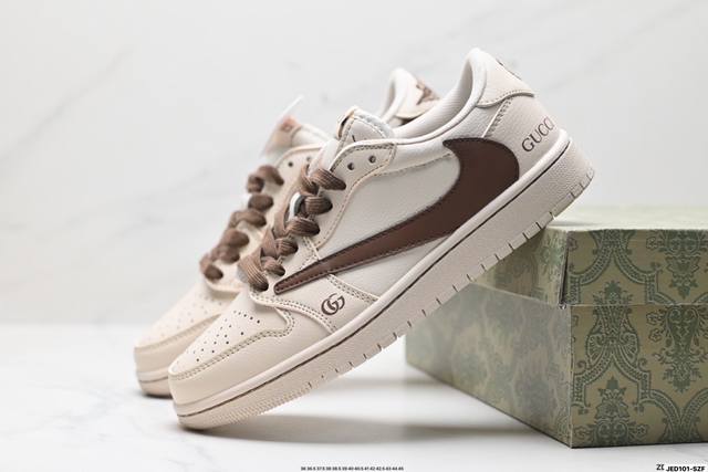 Company-level Nike Air Jordan 1 X Travis Scott Aj1 reverse hook Qiao Yi reverse