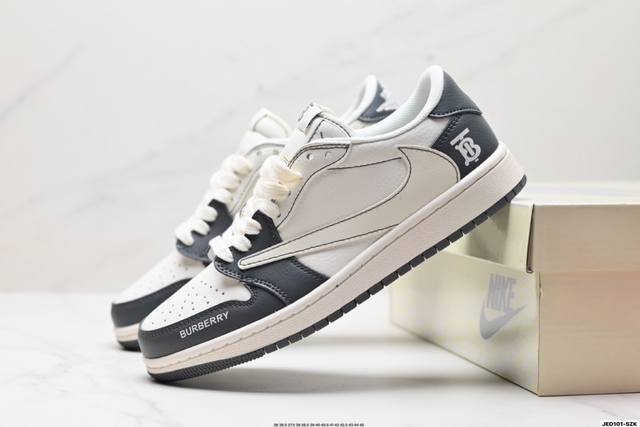 Company-level Nike Air Jordan 1 X Travis Scott Aj1 reverse hook Qiao Yi reverse