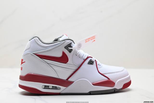 This Nike Air Flight 89 men's sneaker, a white and red version of the Aj4's bro