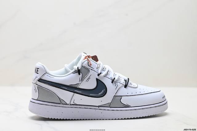 Corporate-grade Nike Court Vision Lo 'Diy' custom low-top, versatile, breathabl