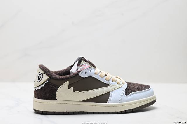 Company-level Nike Air Jordan 1 X Travis Scott Aj1 reverse hook Joe one reverse
