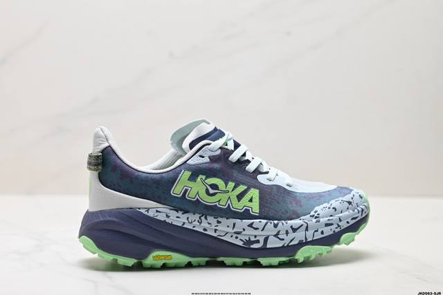 Corporate-level Hoka Speedgoat 6 lightweight low-top outdoor cross-country runn