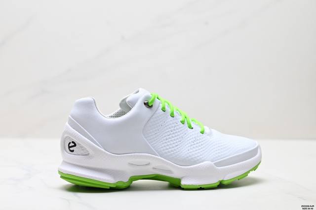 Company-level Ecco Biom C-Trail series cowhide round toe thick-soled lace-up low