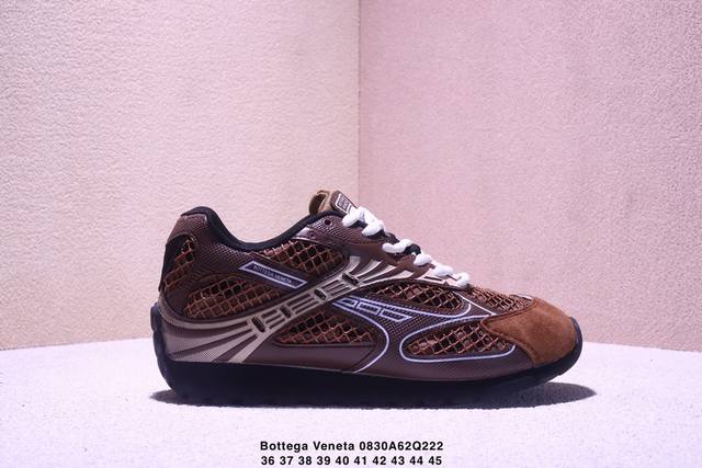 Bottega Veneta Orbit Round Toe Lace-Up Low-Top Lifestyle Casual Shoes for Men an