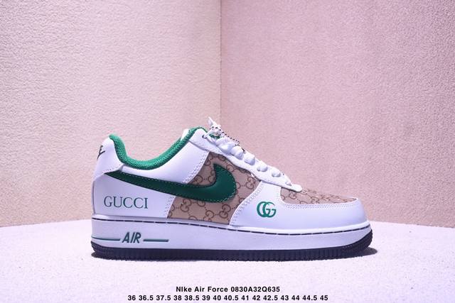 Limited edition overseas sale! Corporate-grade Nike Air Force 1 '07 Low "Gucci