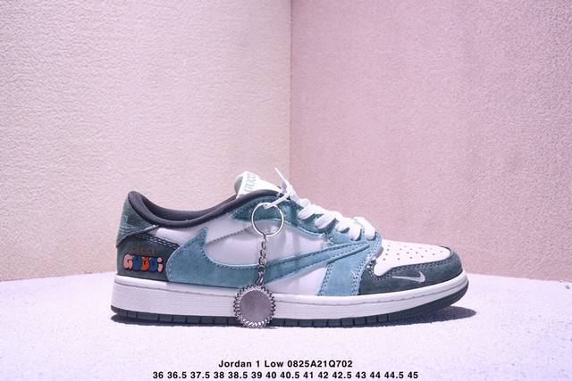 High-end custom Travis Scott x Jordan 1 Low "The North Face co-branded Pig Eight