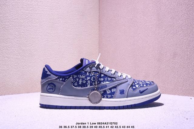 High-end custom Travis Scott X Jordan 1 Low "Dior co-branded creative gray check