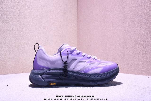 Corporate-level Satisfy X Hoka Running Mafate Trail breathable mesh sneakers in