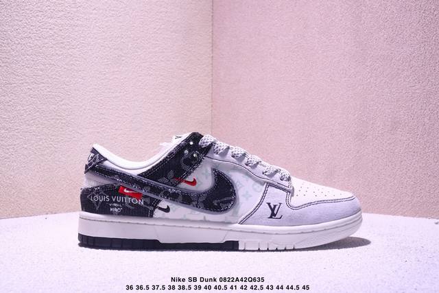 Overseas hit limited edition sale! Nike SB Dunk Low "LV joint black denim print