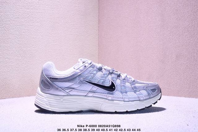 Company Level! Nike P-6000 Se Comfortable Leather Non-slip Wear-resistant Low-t