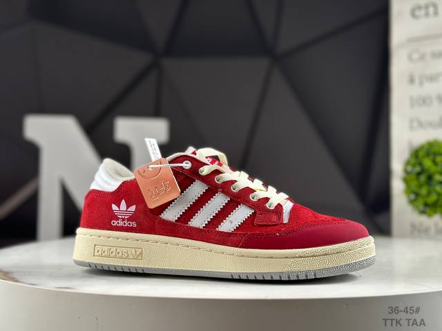 Genuine label with half size Adidas Ad Trefoil Originals Forum 85 Exhibit Low R
