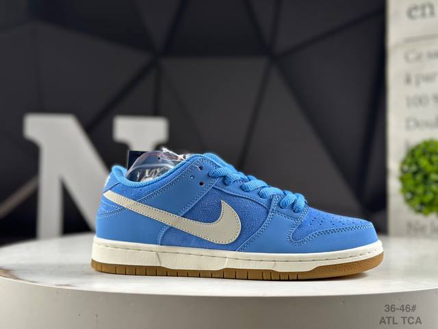 Corporate-grade half-size Nike SB Dunk Low Blue Raw Rubber Low-top Casual Skate