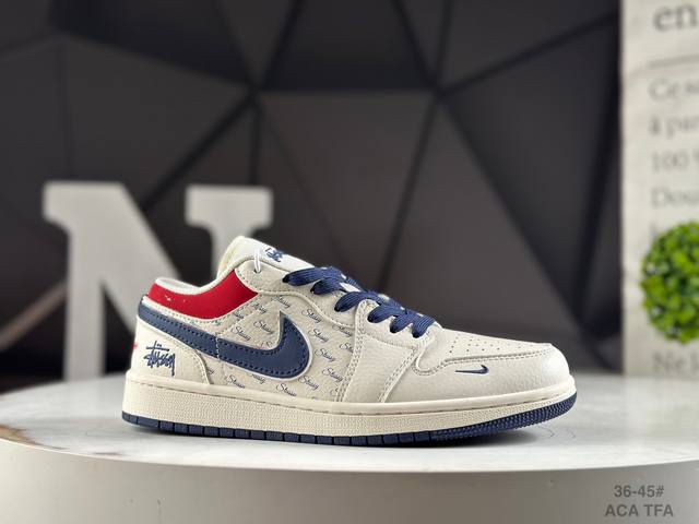 First layer half size Nike Air Jordan 1 Low Aj1 Joe 1 Stussy joint high-end cus